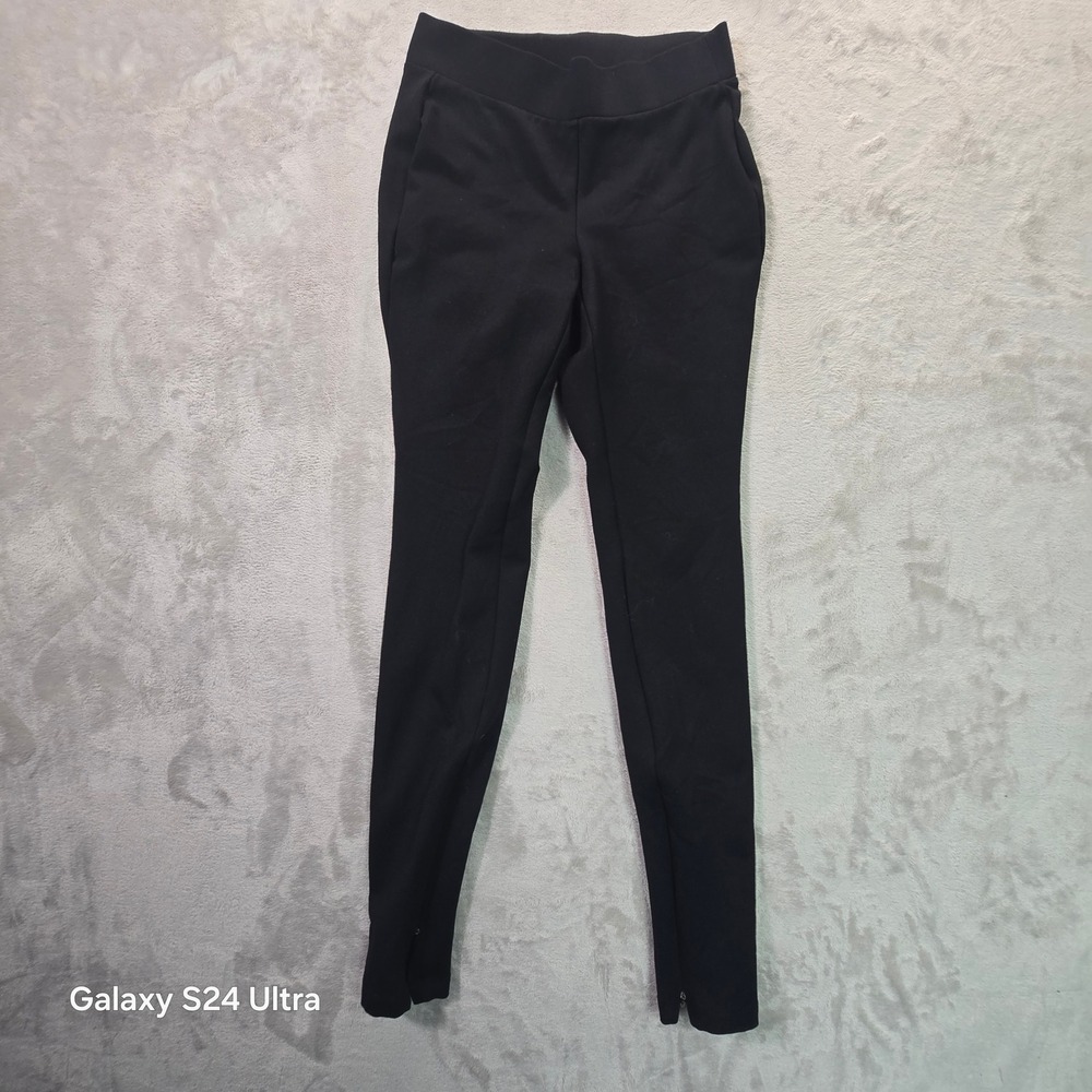 Bar III Womens Black Ponte Knit Ankle Zip Leggings Slim Fit Pants XS
